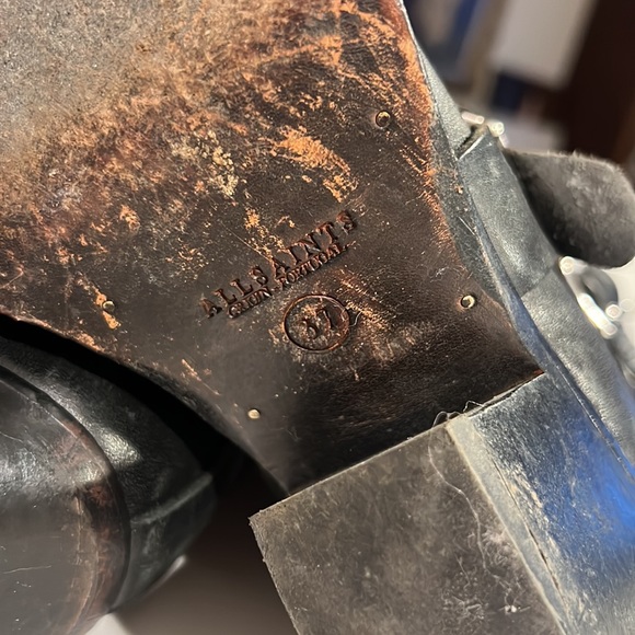 All Saints Black Heeled Boots - Picture 8 of 9